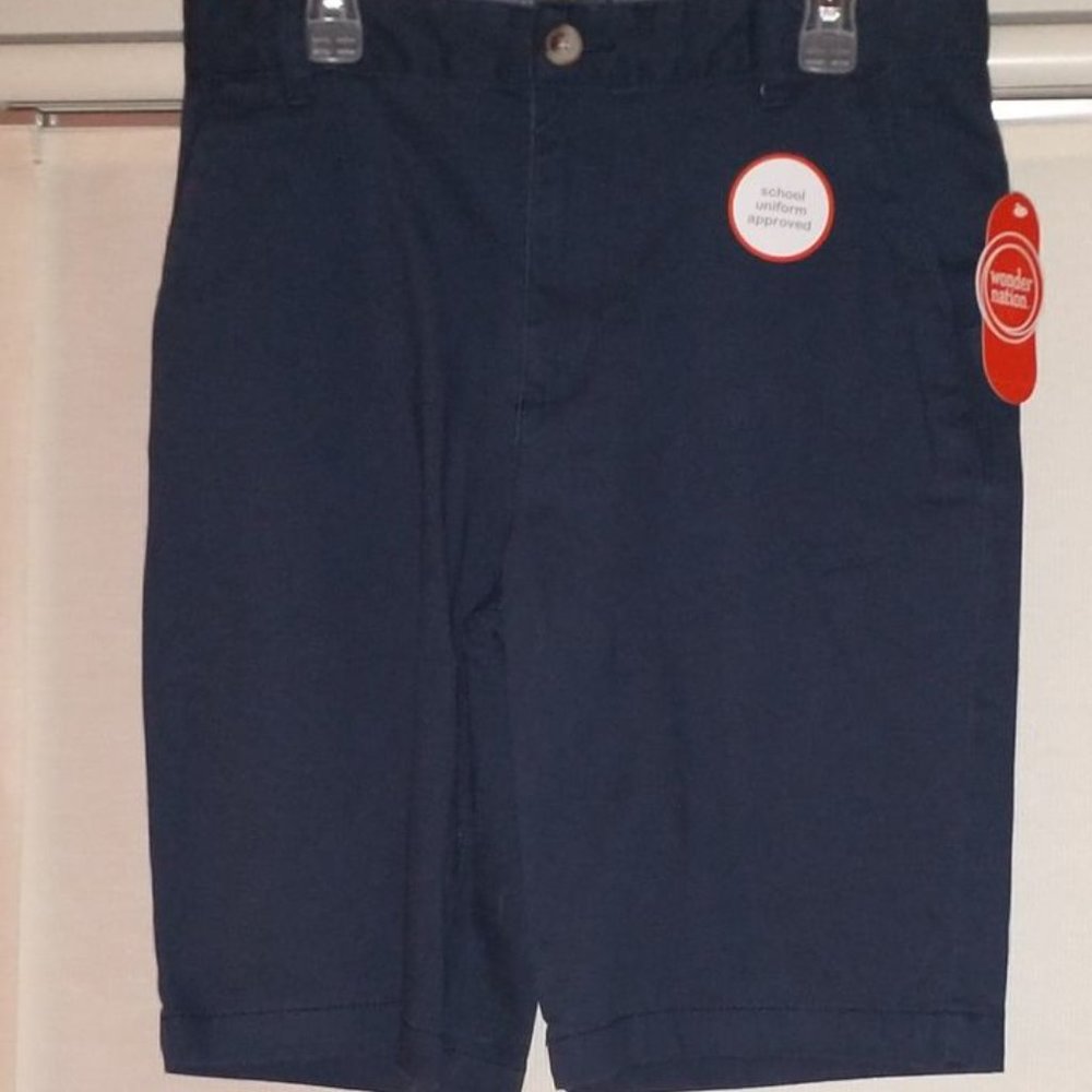WONDER NATION boy/girl navy blue shorts size 16 k-305